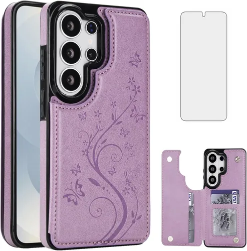 Vista 20 de Asuwish Funda de teléfono para Samsung Galaxy S26 5G con protector de pantalla de vidrio templado y tarjetero con soporte para tarjetero, soporte