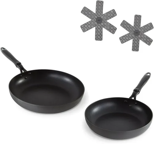 Vista 5 de DASH Juego de utensilios de cocina anodizados duros, juego de sartenes antiadherentes para la cocina casera diaria, ligero con mango de agarre