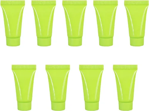 Vista 13 de Botellas de embalaje de muestra de 0.2 fl oz, 50 tubos de plástico vacíos recargables, mini recipientes de maquillaje para loción corporal, champú