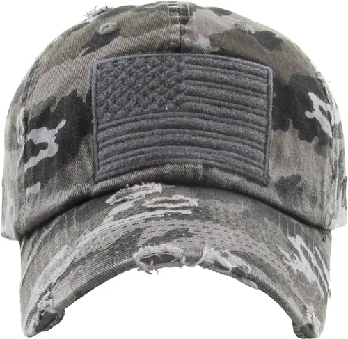 Vista 2 de KBETHOS - Colección de operador táctico de pesca con bandera de pesca con gorra con parche de pesca de la bandera de EEUU uso al aire libre malla