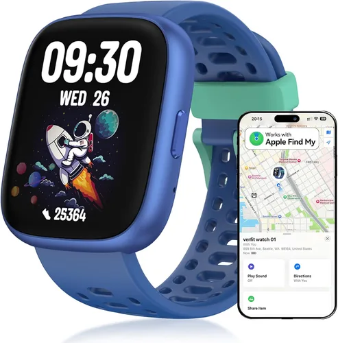 Vista 9 de Reloj de seguimiento de fitness, no requiere aplicación/teléfono, podómetro, relojes compatibles con Apple Find My, frecuencia cardíaca, monitor