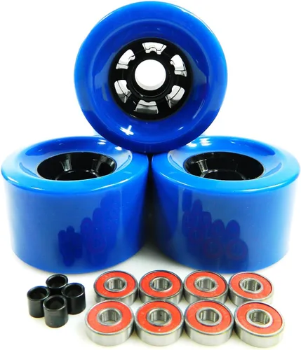 Vista 8 de Ruedas de volante Longboard de 3.268 in + espaciadores de rodamientos ABEC 7