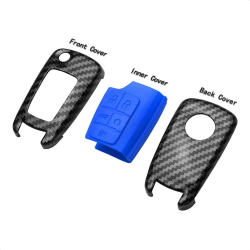 Vista 2 de Funda TANGSEN para llave inteligente tipo flip compatible con Buick Chevrolet Chevy GMC 3 4 5 botones, control remoto de entrada sin llave