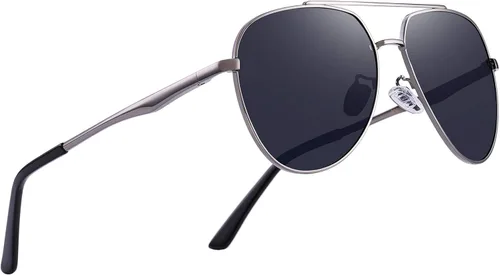 Vista 6 de Gafas de sol polarizadas para hombre de OLIEYE con marco de metal y lentes HD
