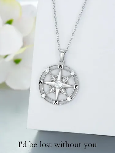 Vista 3 de POTOPYY 925 Sterling Silver Necklace Pendant for Women Fashion Jewelry Valentines Day Mothers Day Gifts for Women Mom Sister