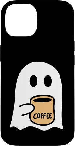 Vista 4 de iPhone 16 Spooky Fall Ghost Coffee Lovers Costume Case