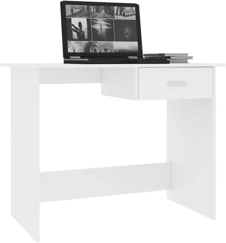 Vista 4 de Escritorio, mesa de estudio, escritorios de maquillaje, escritorio ejecutivo, escritorio de dormitorio, con un cajón, para escritorio de oficina