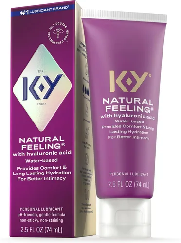 Vista 18 de K-Y Sensación natural con aloe, lubricante a base de agua para sexo, juguete sexual y lubricante anal, lubricante personal no pegajoso, apto