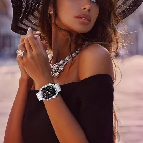 Vista 203 de Surace Bling - Carcasa con protector de pantalla para Apple Watch Series 3, 2, 1 de 1.496 pulgadas