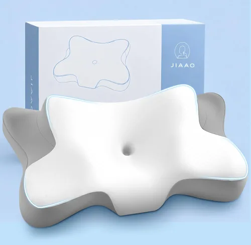 Vista 8 de Ergonomic Cervical Neck Pillow for Sleeping, 2 IN 1 Curved Side Pillow Contour Memory Foam Pillow for Neck Pain Relief, Cooling Orthopedic Pillow