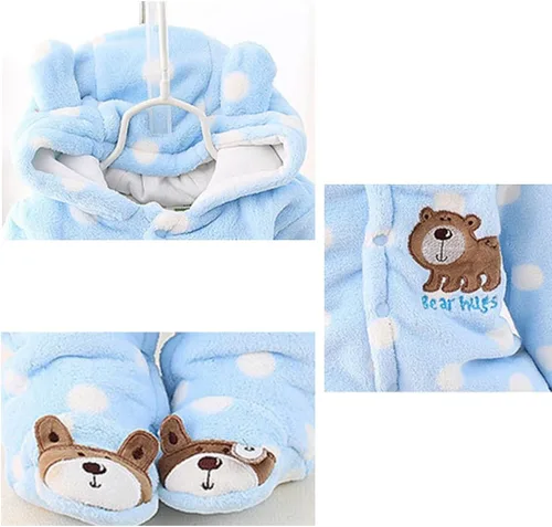 Vista 2 de Gaorui Traje de bebé recién nacido, con capucha, abrigo de invierno, ropa para niños pequeños