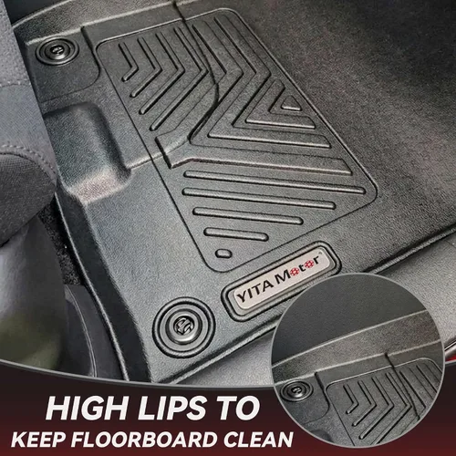 Vista 12 de YITAMOTOR Tapetes para vehículo compatibles con Honda Ridgeline Crew Cab 2017-2026, tapetes de piso de ajuste personalizado TPE para todo