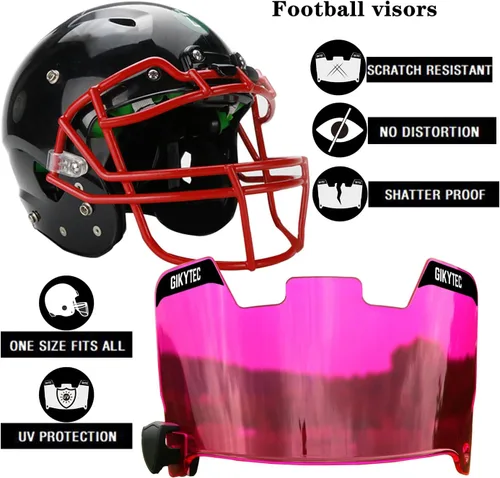 Vista 2 de Visera de Fútbol Americano Visera para Casco de Fútbol Americano Resistente a los Arañazos Bloqueo UV Visera de Protección Facial para Jóvenes