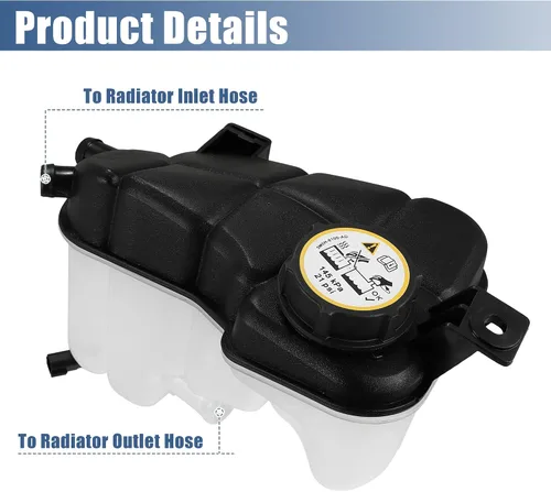 Vista 5 de X AUTOHAUX 1 Unidades Refrigerante Radiador Depósito Depósito LR004080 Botella de Expansión de Desbordamiento de Refrigerante con Tapa y Sensor
