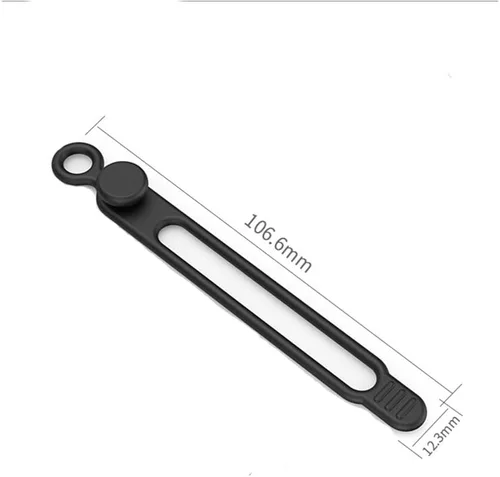 Vista 5 de 18 correas de silicona para cables organizadores para guardar auriculares, cables de carga de teléfono, bridas de cables altamente elásticas