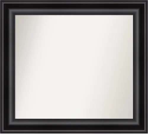 Vista 619 de Amanti Art Espejo personalizado, espejo de baño negro puente, espejo de pared o espejo de tocador de baño sobre el fregadero (26 x 26 pulgadas)