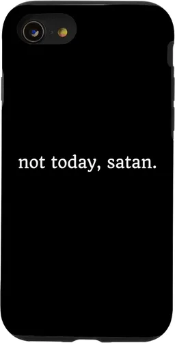 Vista 13 de Funda para iPhone 15 No hoy satanás divertida cita cristiana religión caso