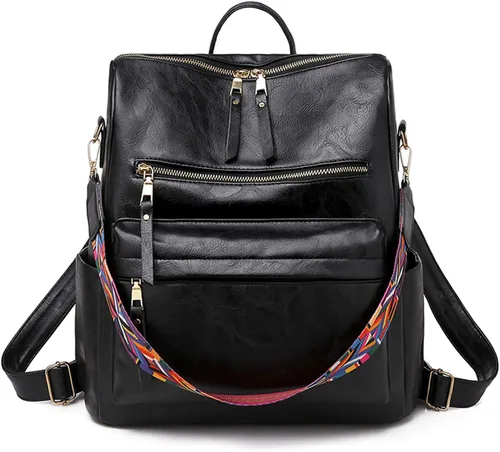 Vista 4 de Mochila para mujer, bolsa convertible de moda, diseño de moda, bolsa de hombro casual, 1, Desgaste