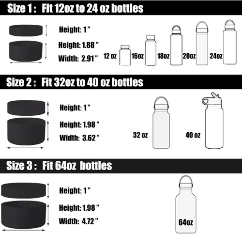 Vista 5 de 6 popotes de repuesto y anillos de junta de silicona y 1 funda protectora flexible para botella compatible con botella de agua Hydro Flask de boca