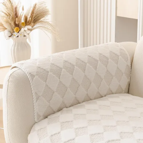 Vista 48 de HANDONTIME Funda de sofá de algodón suave apta para mascotas, elegante funda de sofá para mascotas con bordado, protector de sofá para perros