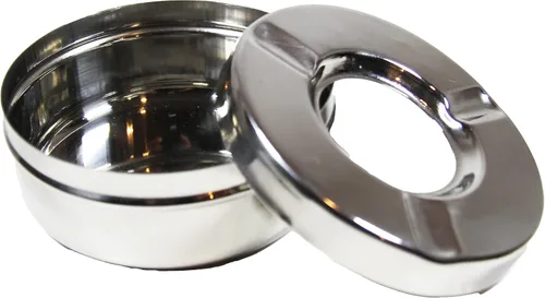 Vista 2 de Cenicero de 4 estribos para hombres y mujeres, duradero, hecho a mano para cigarrillos, pequeña bandeja de acero para cenizas de cigarros