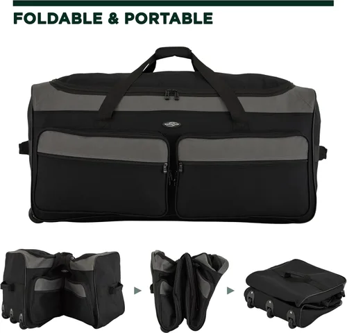 Vista 7 de Travelers Club 36" Asgard Bolsa de lona con ruedas de 3 ruedas