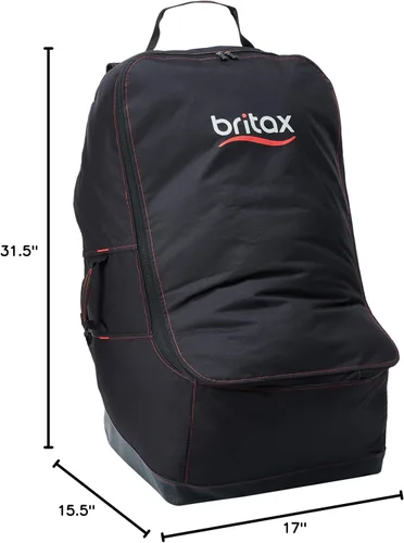Vista 6 de Britax Bolsa de viaje para asiento de automóvil con correas acolchadas para mochila, resistente al agua, ruedas integradas, múltiples asas