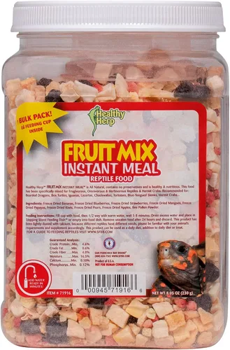 Vista 12 de Healthy Herp Fruit Mix - Comida instantánea para reptiles, accesorios de dragón barbudo y comida de dragón barbudo, mezcla nutritiva para dragones