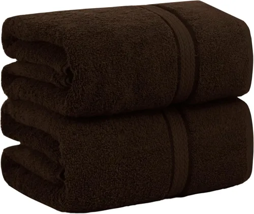 Vista 24 de Cotton Craft colección juego de 2 piezas ultra suaves, tamaño grande, 100% algodón, toalla de baño Oversized 35x70 inches Black Bath Sheet Towel