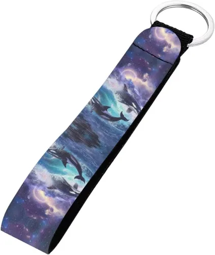 Vista 25 de INSTANTARTS Llavero automático Lanyard Hand Wrist Lanyard Correa de muñeca con anillo de metal
