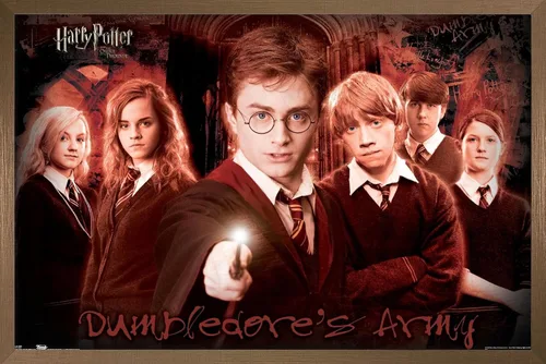 Vista 16 de Harry Potter y la orden del fénix - Póster de pared grupal, 22.4 pulgadas de largo x 14.7 pulgadas, versión enmarcada en madera de granero