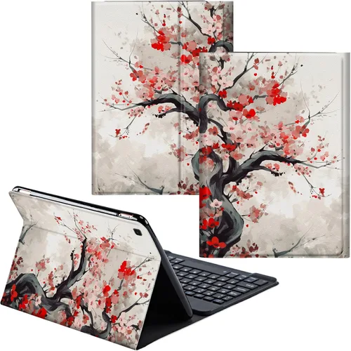 Vista 40 de Funda para Samsung Galaxy Tab S6 Lite 2022/2020 Teclado Inalámbrico Desmontable y Cubierta De Soporte De Cuero PU Funda Protectora Para Samsung