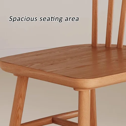 Vista 5 de JKGHK - Sillas de comedor de madera, sillas de cocina sin brazos, silla lateral de sala de estar con respaldo hueco a rayas, silla de comedor