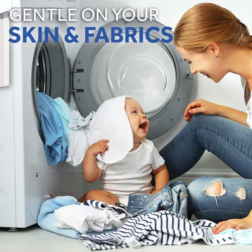 Vista 3 de Miracle Made Hojas de detergente para ropa sin líquido, ultraconcentradas, ahorran espacio, sin tintes, blanqueador o parabenos, 32 tiras