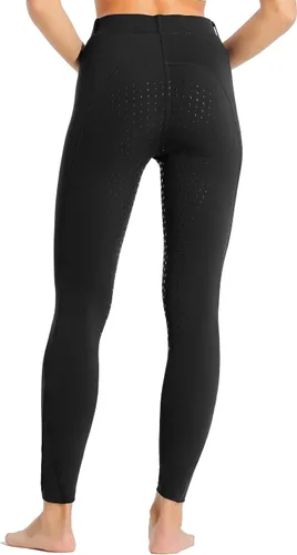 Vista 2 de Willit Pantalones de equitación para mujer con asiento completo, pantalones de silicona con bolsillo con cremallera