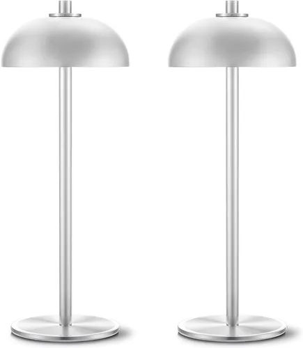 Vista 11 de Paquete de 2 lámparas de mesa inalámbricas recargables – Lámpara de mesa con batería de 5000 mAh, luz de mesa LED de atenuación continua de 3 Negro-2
