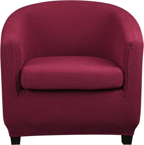 Vista 12 de Lellen Funda para silla de club con funda de cojín de asiento, fundas de sofá, fundas redondas para silla de bañera, funda protectora de sillón