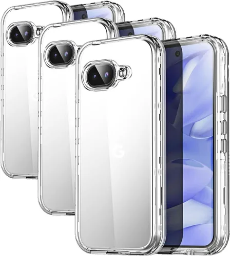 Vista 10 de AICase Funda transparente para Google Pixel 9a (6.3 pulgadas), resistente protección contra caídas, cuerpo completo, a prueba de golpes, a prueba