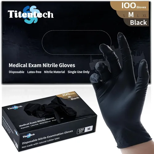 Vista 12 de Guantes desechables de examen de nitrilo guantes de cocina negros desechables seguros para alimentos 3mil 100 unids/caja
