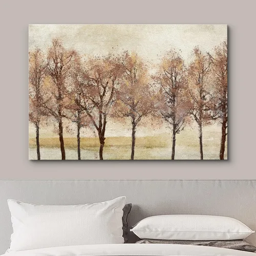 Vista 3 de wall26 Impresión en Lienzo Arte de Pared Otoño Caída Hoja Naranja Bosque Granja Árbol Paisaje Naturaleza Vida Silvestre Ilustraciones Arte Moderno