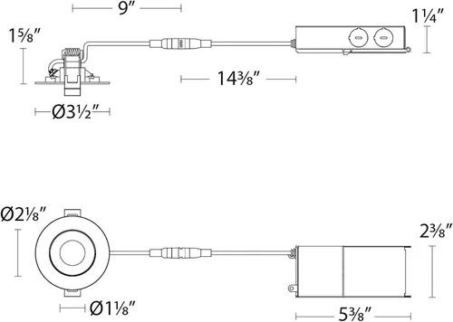 Vista 5 de WAC Lighting Lotos - Luz LED empotrable redonda ajustable de 2 pulgadas, 3000K blanco cálido, 6W, 530 lúmenes, clasificación IC hermética, 120V-277V