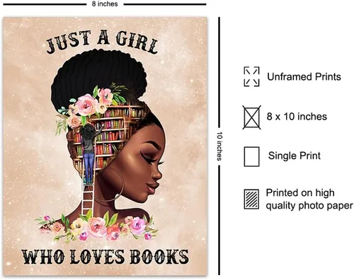 Vista 2 de Black Girl Classroom Decor - Motivational Wall Decor - Inspirational Black Wall Art for Women Teen - Women's empowerment, positive Mindset Pride