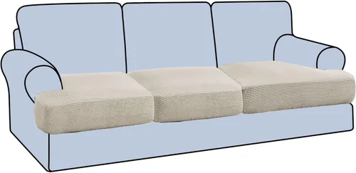 Vista 14 de H.VERSAILTEX Funda elástica para sillón con cojín en forma de T, fundas de cojín en T para sillón y sofá de sala de estar, funda para sofá, funda