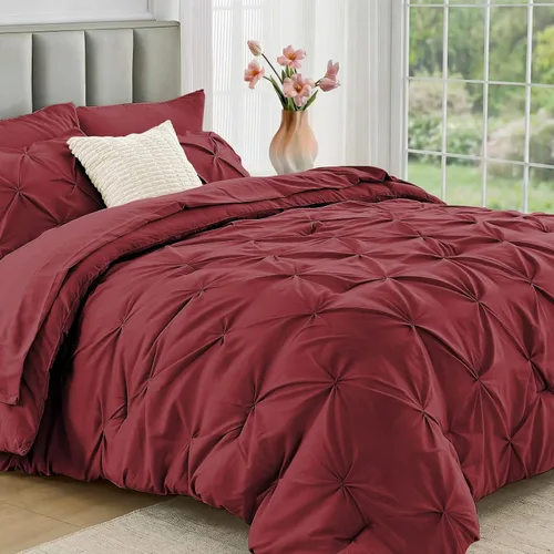 Vista 27 de JOLLYVOGUE Juego de edredón tamaño individual de 5 piezas – Juego de ropa de cama tamaño individual en una bolsa para todas las estaciones