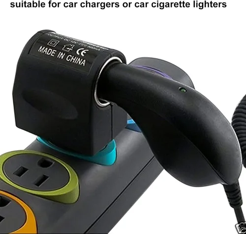 Vista 2 de Convertidor universal de CA a CC, 1500mA 1.5A 240V AC a 12V DC adaptador de enchufe de encendedor de cigarrillos de coche, inversores de potencia