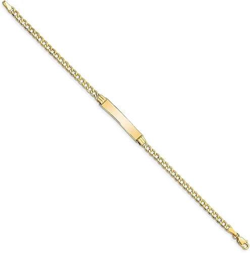 Vista 2 de ICE CARATS 14k Yellow Gold Cuban Id Bracelet Fine Jewelry For Women Gifts For Her