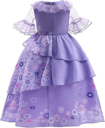 Vista 2 de Vestido Isabella de princesa para niñas disfraz de Halloween con clip para el cabello