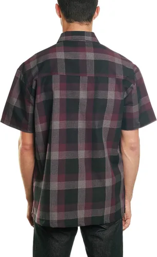 Vista 4 de YAGO Camisa de manga corta para hombre con botones de algodón y ajuste relajado