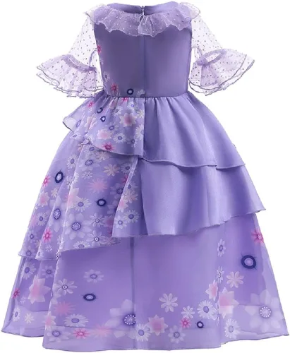 Vista 2 de Mirabel Dress Isabella Costume Girls Madrigal Family Outfits Cosplay Fancy Halloween Role Play