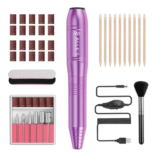 Vista 11 de Taladro de uñas eléctrico de 20000 rpm, compacto, portátil, Efile, profesional, manicura y pedicura, kit de taladro de lima de uñas para acrílico